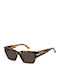 Victoria Beckham Unisex Sonnenbrillen mit Braun Horn umrandetem Rahmen und Braunen Gläsern