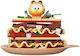 Pantasy Garfield Foodie Building Blocks Lasagna for 6+ Years 228 Pieces