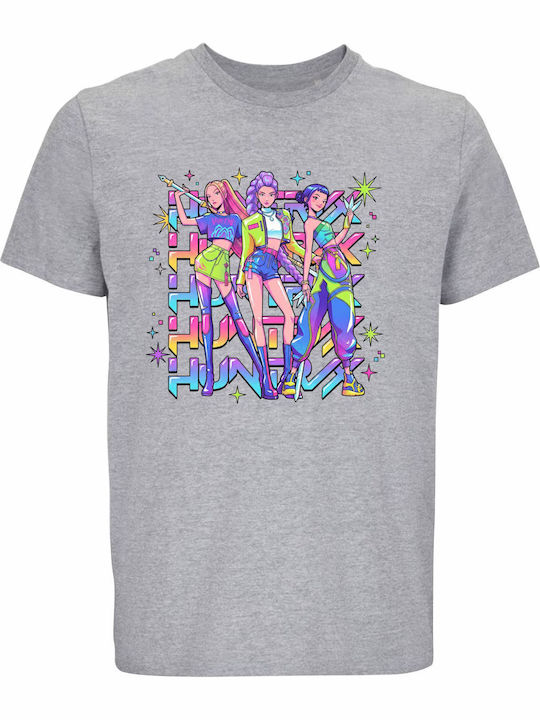 kirikoko Kids' T-shirt Grey Melange Kpop Huntri...