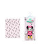 Dimcol Blanket Nursery Swaddling Blankets Minnie Fleece Pink with Animal 75x100cm 2pcs