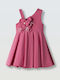 Girls Dress Sleeveless Floral Set with Accessories Fuchsia