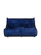 Bocek Two-Seater Couch Blue 145x100x80 cm
