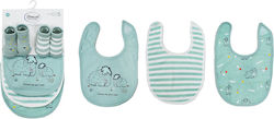 Dimcol Bib Fabric with Hoop & Loop Fastener Green 5pcs