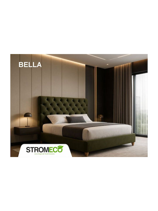Bella Bett Übergröße Bezogen Mit Stoff Grün Für die Matratze 170x200cm
