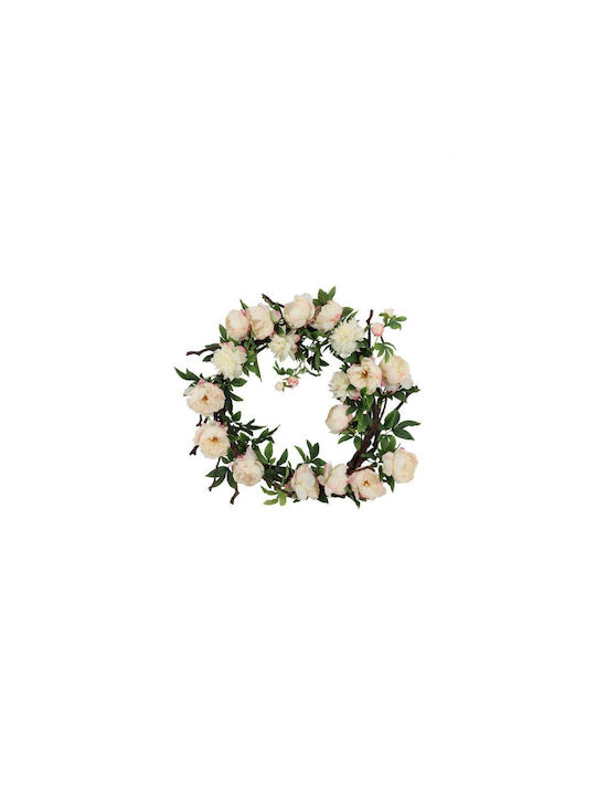 Krone Pfingstrosen Ecru Rosa 70cm