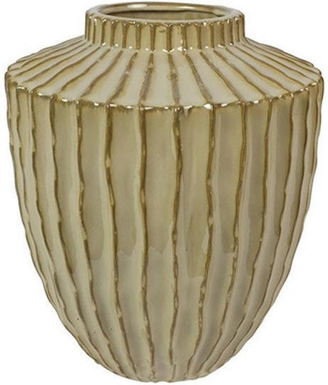 Keramikvase duuk Beige Braun 27x32