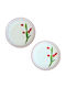 Hermia Plate Desert made of Porcelain Multicolour with Diameter 20cm 4pcs