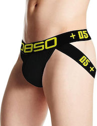 Kinksters Jockstrap Sexy pentru bărbați Negru