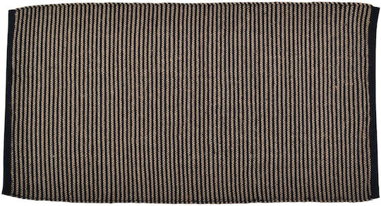 Ankor Covor Rectangular din iută Black, Natural