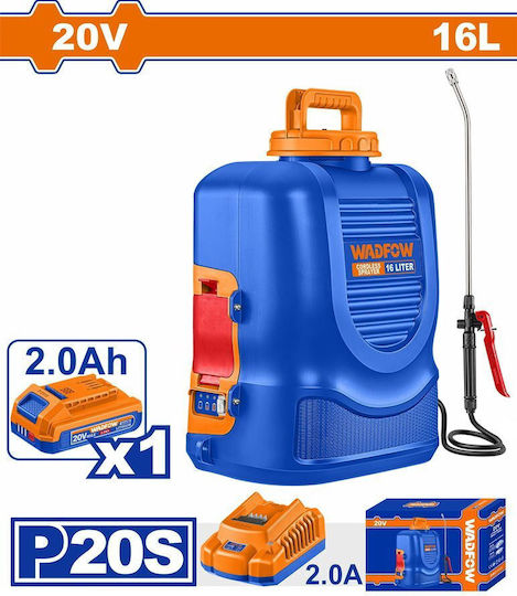 Wadfow Pulverizator cu rucsac 20V cu Baterie 2Ah cu Capacitate 16lt 5bar