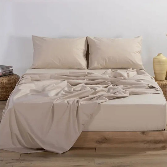 SpitiBazaar Cearșaf Super dublu 220x240cm. Beige