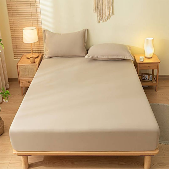 SpitiBazaar Sheet Super-Double 220x240cm. Beige Mocha