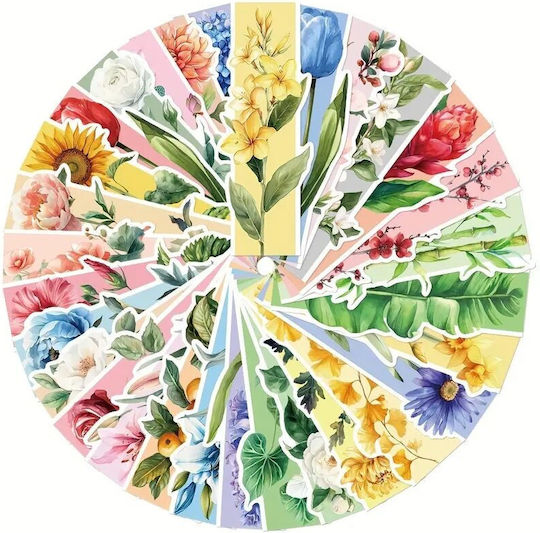 Set 30 Cardboard Bookmarks Reading Enthusiasts Floral Pattern Multicolor 13 X 5 Cm