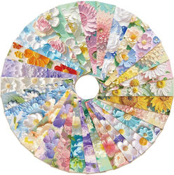 Set 30 Cardboard Bookmarks Reading Enthusiasts 3d Oil Painted Floral Design Pastel 15 X 4 Cm