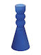 Beauty Home Noah Kerzenhalter Glas in Blau Farbe 6,5x6,5x15cm