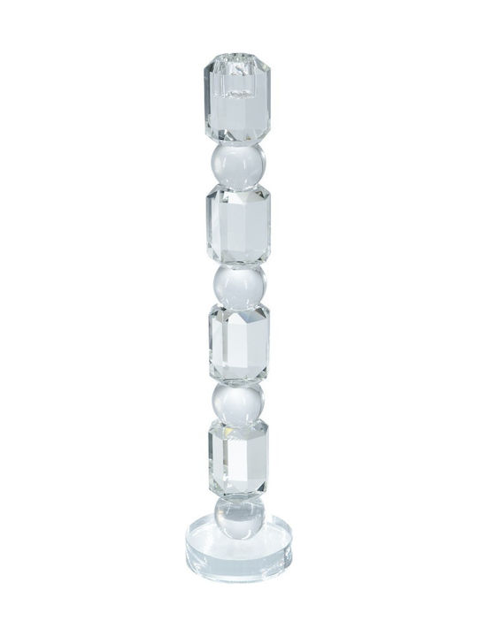 Artekko Candle Holder Glass in Transparent Color 8x38x8cm 1pcs