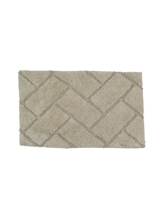 Ankor Non-Slip Bath Mat Cotton 852048 Beige 50x...