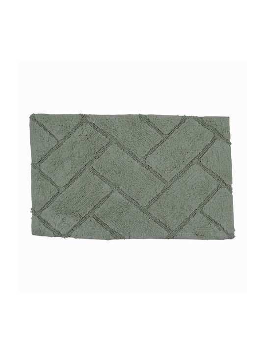 Ankor Non-Slip Bath Mat Cotton 852055 Green 50x...