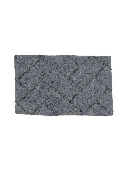Ankor Non-Slip Bath Mat Cotton 852062 Grey 50x80cm