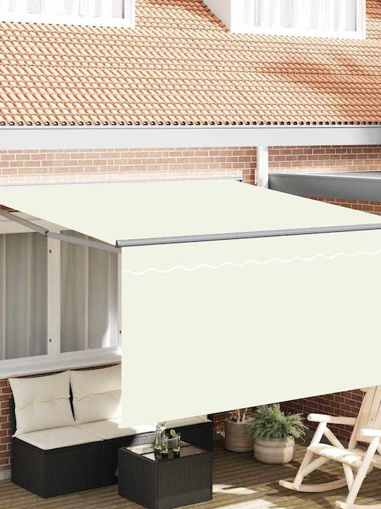 vidaXL Terrace Wall Tent with LED Light Beige 3...