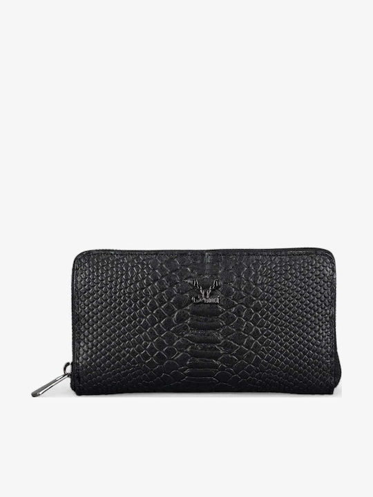 Large Leather Women's Wallet Classic Black