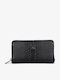 Large Leather Women's Wallet Classic Black