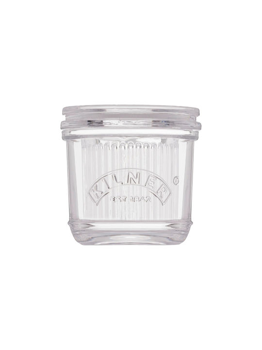 KIlner Βάζο Γενικής Χρήσης με Καπάκι & Βάση Γυάλινο Διάφανο 200ml