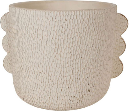 Marhome Ghiveci din Beton Bej 22x22x16.5εκ.