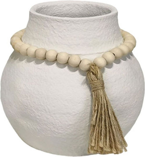Marhome Marhome Dekoratives Betonvase Weiß Y19.5cm