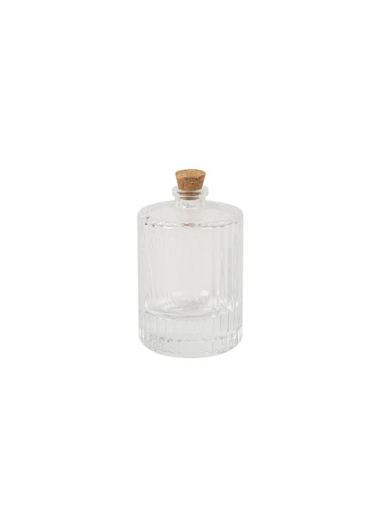 Beauty Home Lucie Wasserflasche Glas mit Kork Transparent 30ml