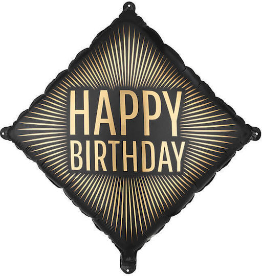 Balloon Foil Letter Χ Black ''happy Birthday''
