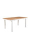 Dallas 809 Table Dining Room Extendable Metallic Light Wood Color, White 90x75cm