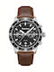 Timberland Ανδρικό Ρολόι 44mm Μπαταρίας με Καφέ Δερμάτινο Λουράκι