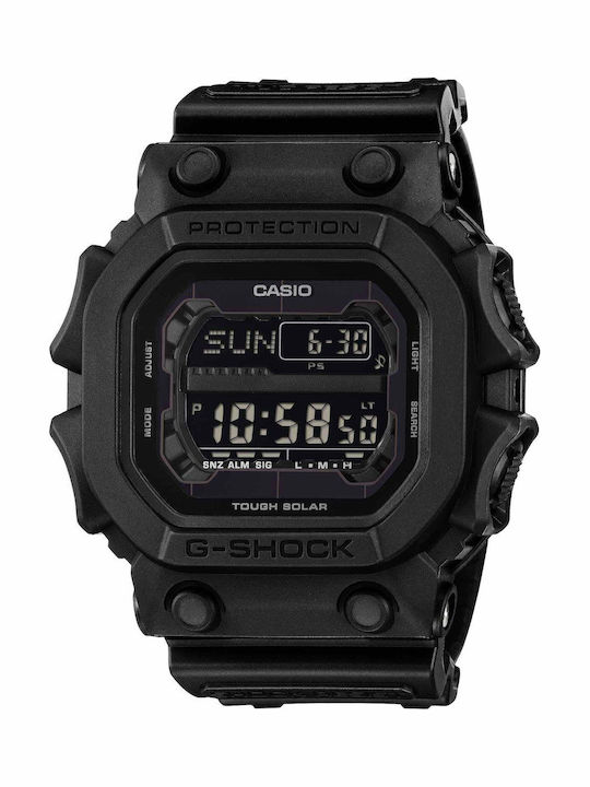 Casio Digital Men's Watch Chronograph Solar with Black Rubber Strap