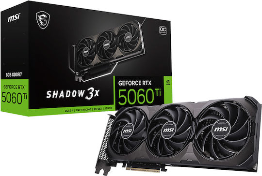 MSI GeForce RTX 5060 Ti 8GB GDDR7 Shadow 3X OC CLASSIC Grafikkarte