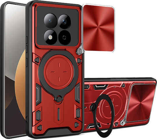 Techsuit Umschlag Rückseite Rot (Redmi Note 15 Pro 5G)