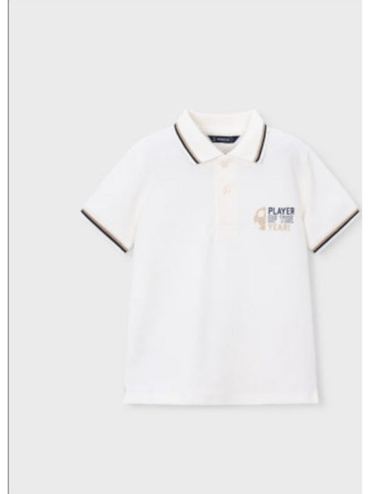 Mayoral Παιδικό Polo Κοντομάνικο Εκρού
