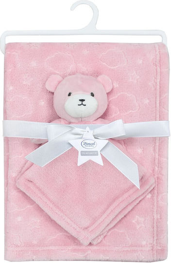 Dimcol Nursery Swaddling Blanket with Animal 75x100cm 2 Pieces