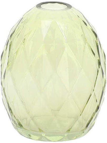 Beauty Home Διακοσμητικό Βάζο Γυάλινο Milo Πράσινο Y10.5cm