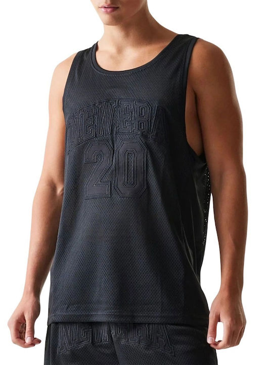 New Era Mesh Kurzarm T-Shirt Schwarz