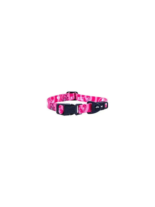 Dog Collar Rogz Fusion Classic Pink Paw Pink XLarge