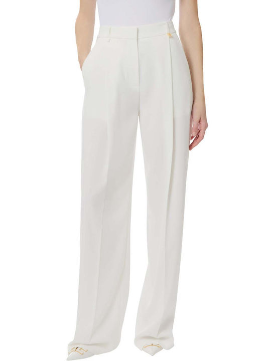 Elisabetta Franchi Damen Stoff Hose Weiß