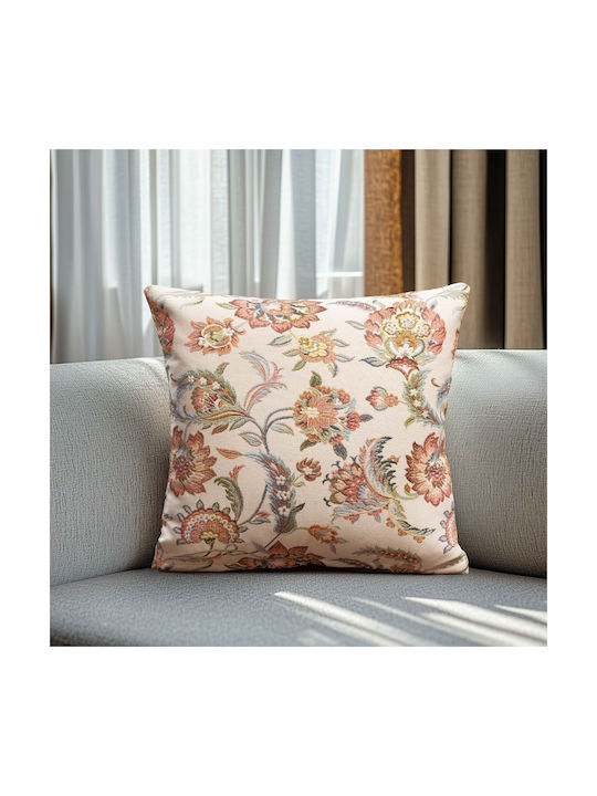Beauty Home Decorative Pillow Case Stofa India Floral Indian Flowers 45x45cm