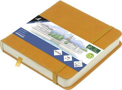 Sketchbook 12 X 12cm Ochre 140gr 160 Pages Elas...