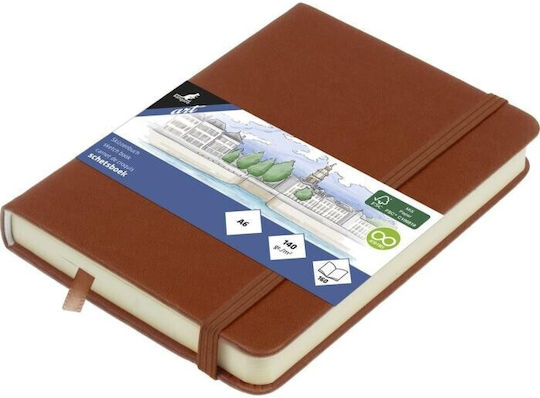 Sketchbook A6 Cognac 140gr 160 Pages Elastic Hard Cover Kangaro