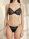 Lace Underwear Set with Bra & Slip Black