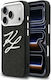 Karl Lagerfeld Iml Glitter Kl Diamond Logo iPhone 17 Pro Schwarz Handyhülle