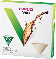 Hario 40 Φίλτρα Καφέ Χάρτινα Hario 40 Φίλτρα Καφέ Χάρτινα