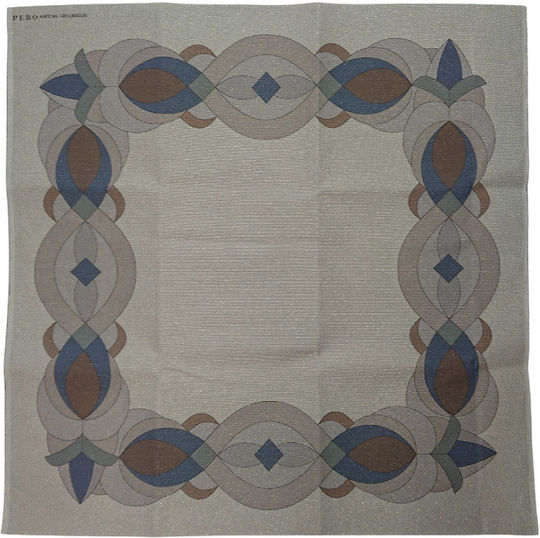 Tablecloth Stamped 90x90cm Etemin Knossos Sunbeam Beige Gold Pero 139