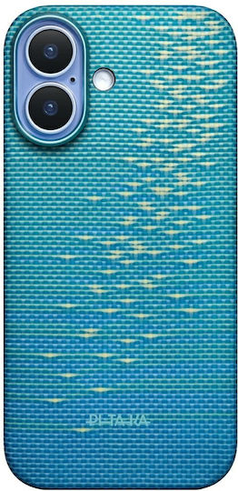 Pitaka Back Cover Aramid Fiber Plastic 1mm Blue for iPhone 17